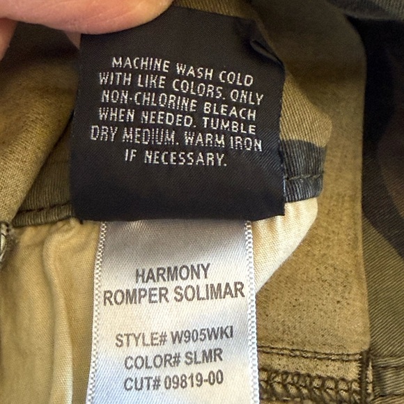 Hudson Harmony In Solar Camo Romper M Button Sleeveless Minimalist Festival Chic - Picture 11 of 13